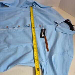 Coof Andy, Sky Blue Plaid Detailed Button-Up Shirt, Mens, Large (NWT)